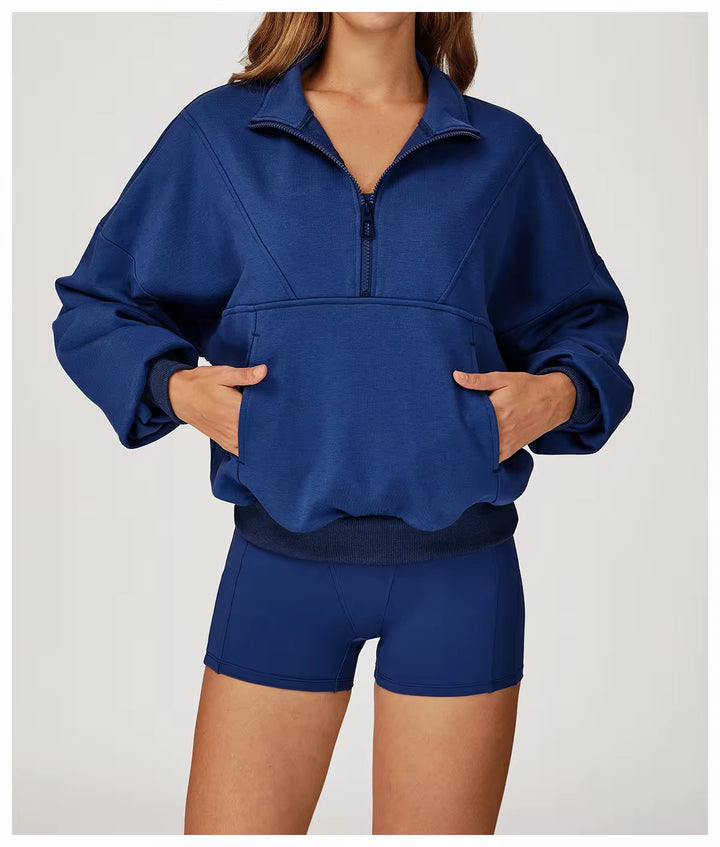 I am protected quarter-zip sweater