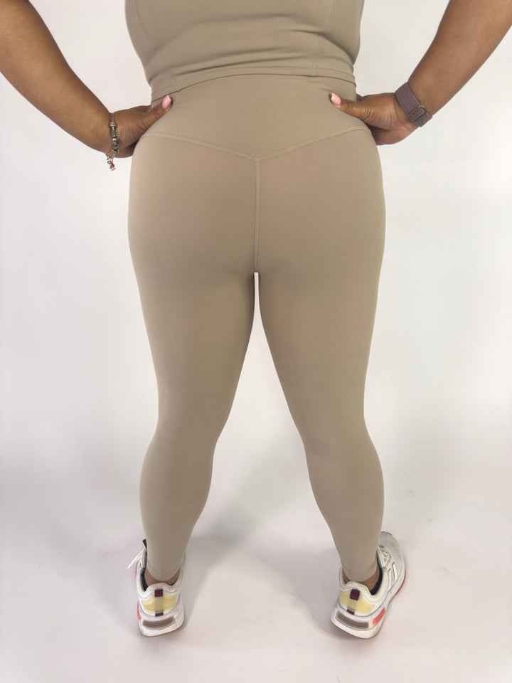 I Am a Force Leggings Stone Beige | Faith Based Leggings for Women for women | Leggings