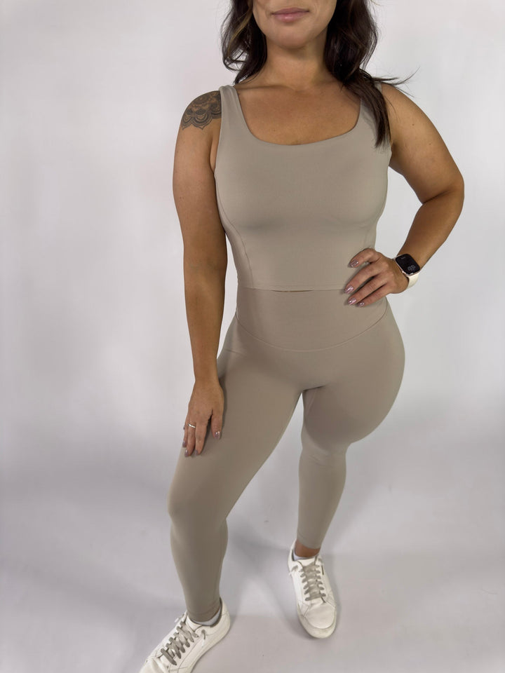 I Am a Force Leggings Stone Beige | Faith Based Leggings for Women for women | Leggings
