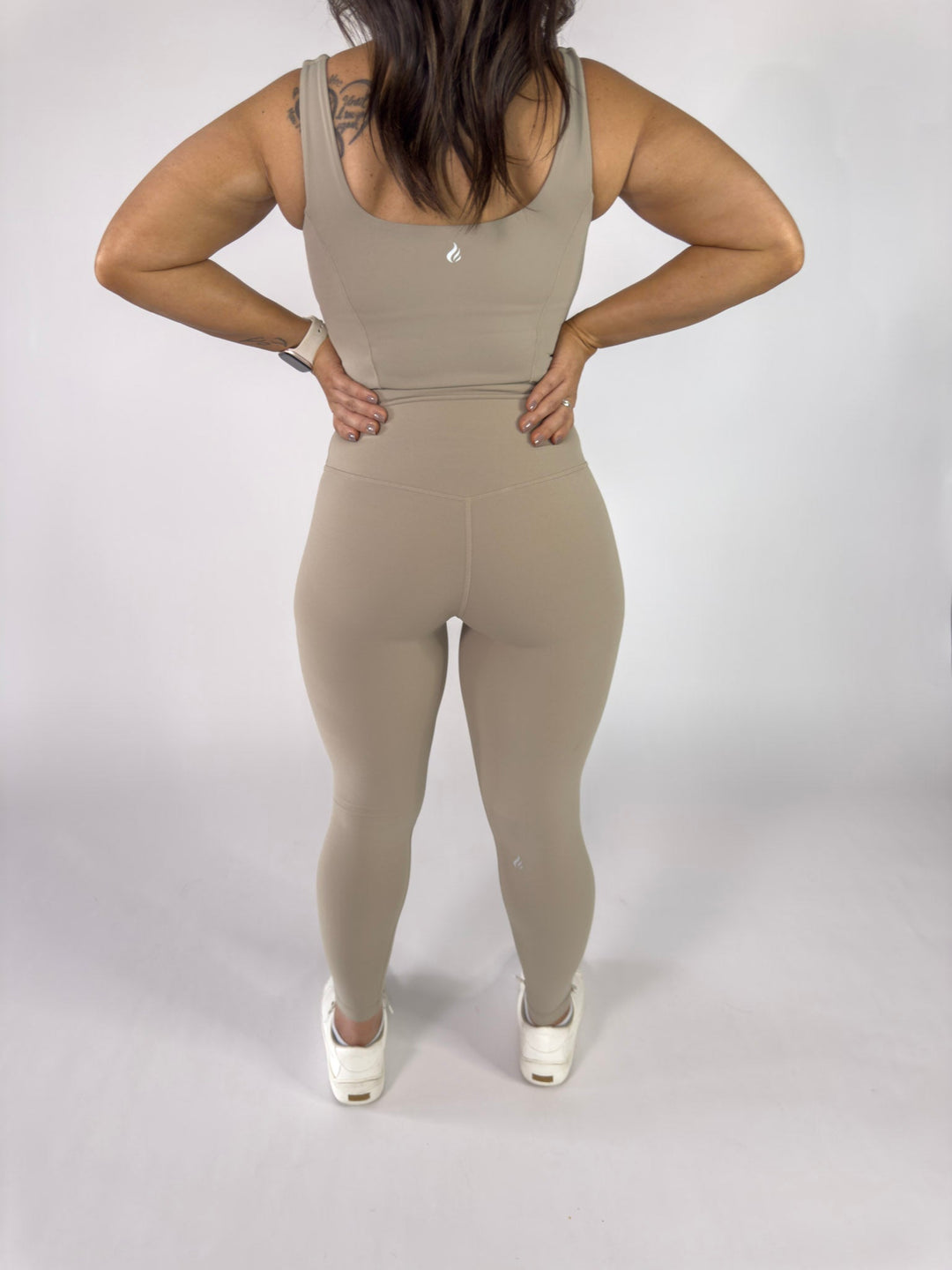 I Am a Force Leggings Stone Beige | Faith Based Leggings for Women for women | Leggings
