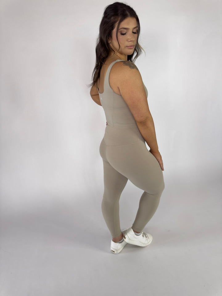 I Am a Force Leggings Stone Beige | Faith Based Leggings for Women for women | Leggings