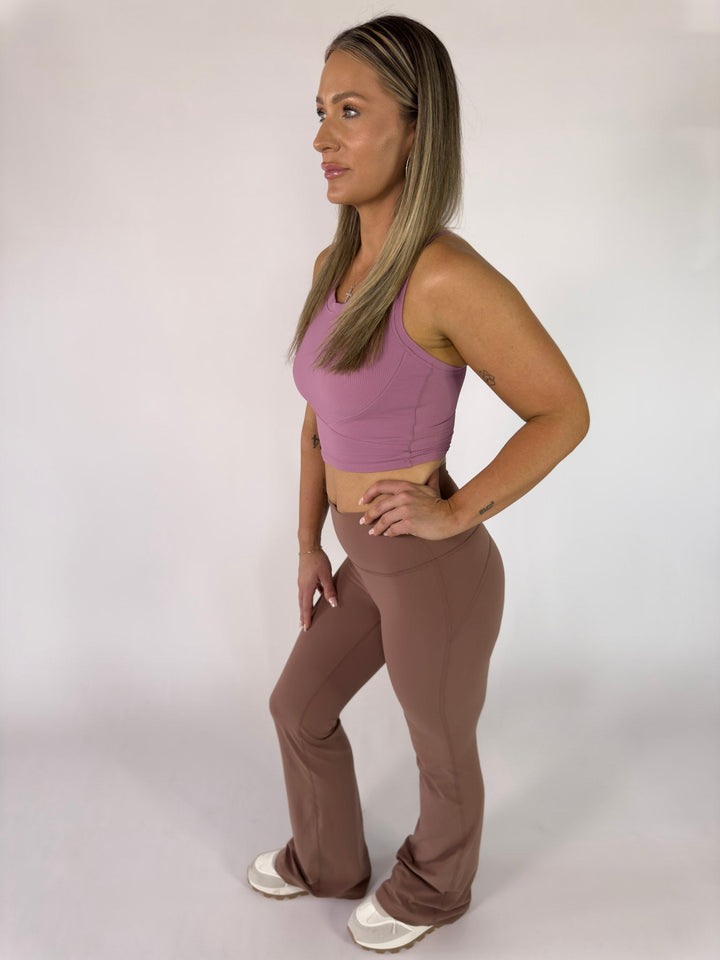 I Am Courageous Flare Leggings Smokey Topaz | Faith Based Leggings for Women for women | Leggings