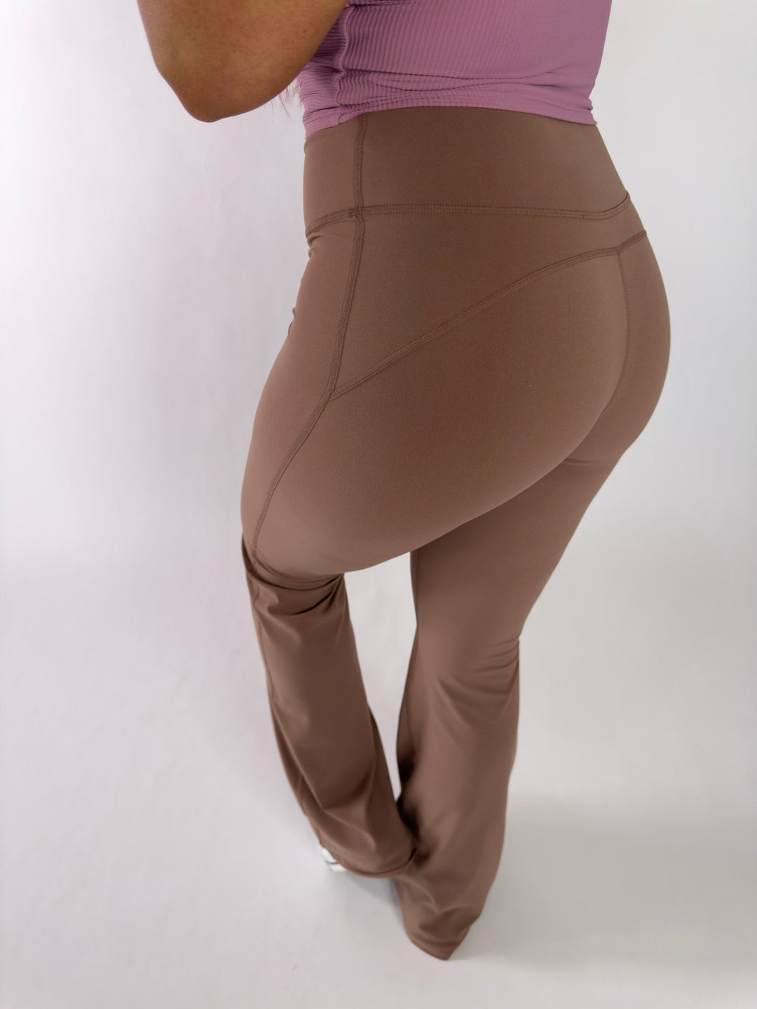 I Am Courageous Flare Leggings Smokey Topaz | Faith Based Leggings for Women for women | Leggings