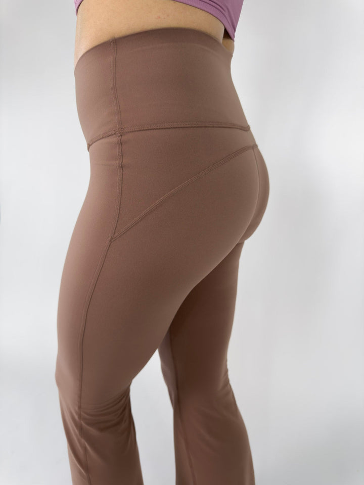 I Am Courageous Flare Leggings Smokey Topaz | Faith Based Leggings for Women for women | Leggings