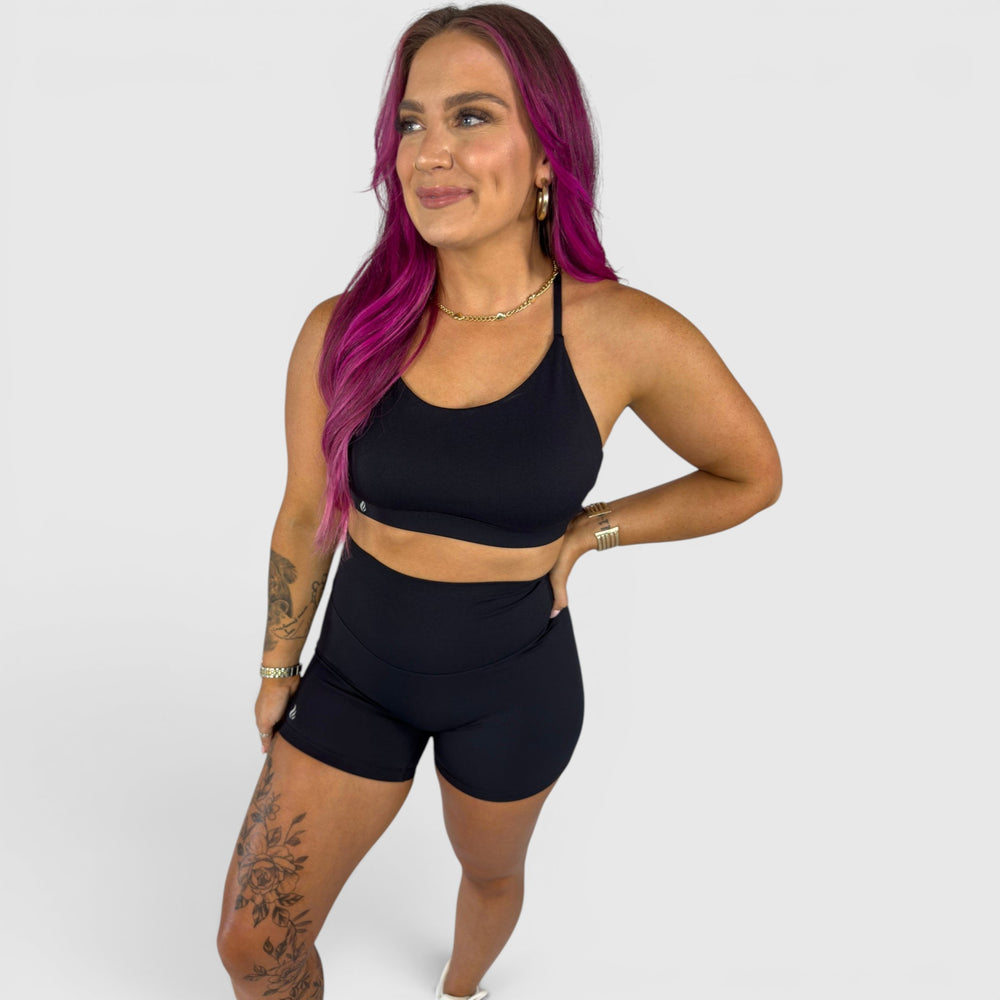 I Am Worthy Bralette in Black | Faith Based Sports Bra for Women for women | Bralette