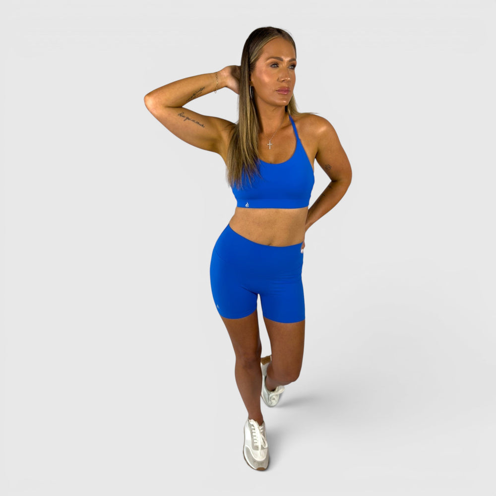 I Am Worthy Bralette in Blue | Faith Based Sports Bra for Women for women | Bralette