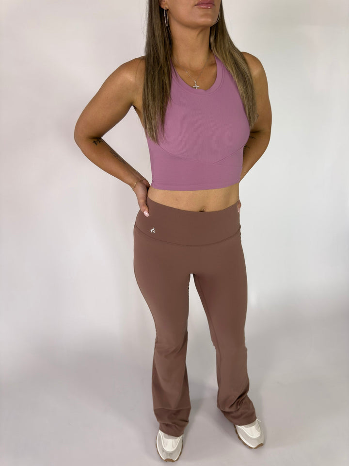 I Am Courageous Flare Leggings Smokey Topaz | Faith Based Leggings for Women for women | Leggings