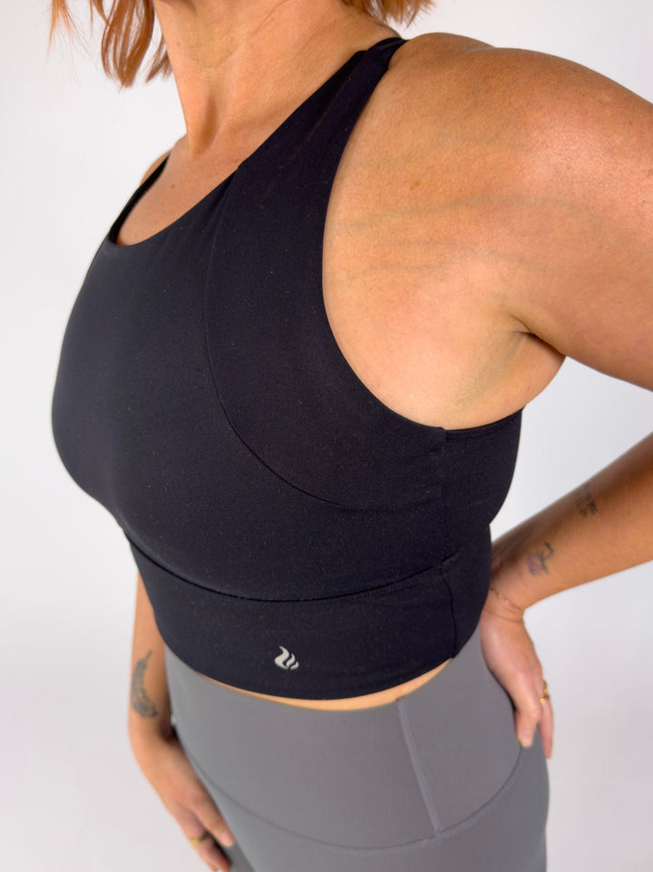 I Am Loved Bralette Black | Faith Based Sports Bra for Women for women |