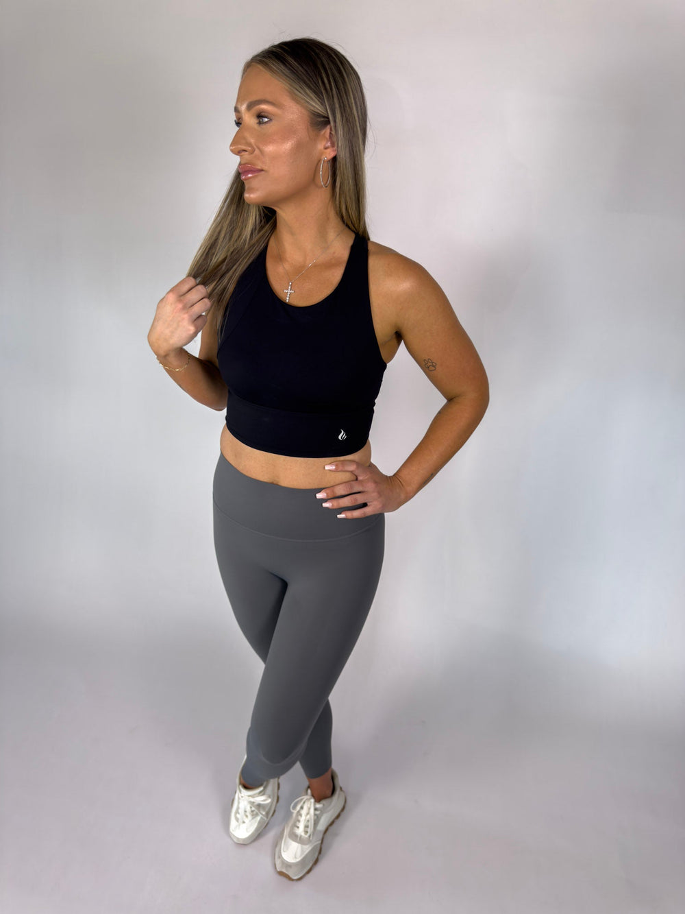 I Am Loved Bralette Black | Faith Based Sports Bra for Women for women |