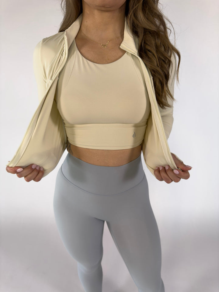 I Am Wise Jacket Light Ivory | Faith Based Activewear Jacket for Women for women | Jacket