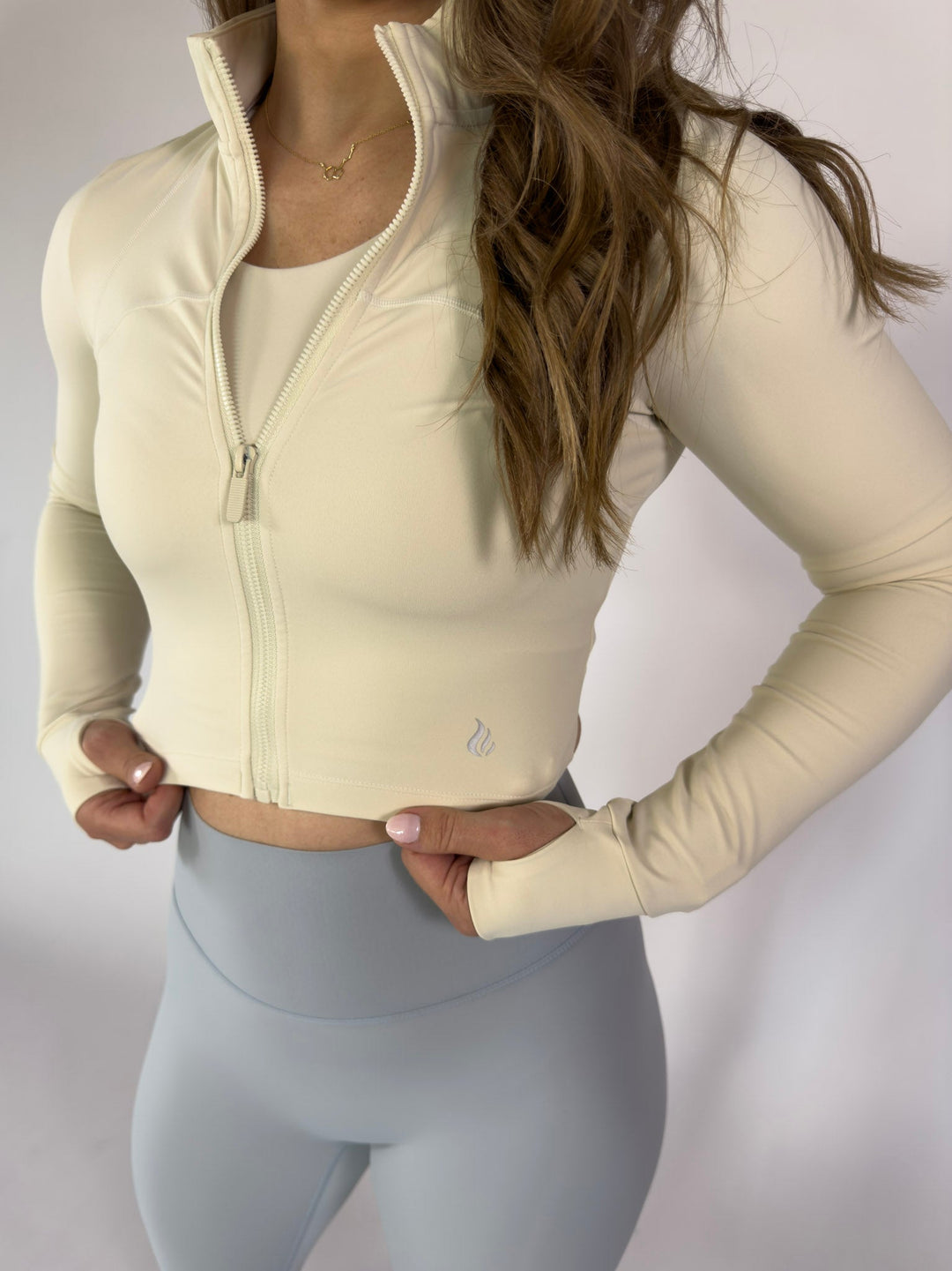 I Am Wise Jacket Light Ivory | Faith Based Activewear Jacket for Women for women | Jacket