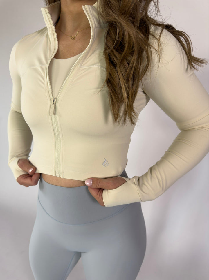 I Am Wise Jacket Light Ivory | Faith Based Activewear Jacket for Women for women | Jacket