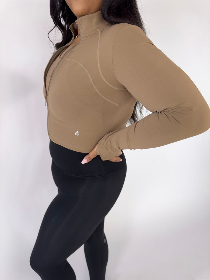 I Am Wise Jacket Cocoa | Faith Based Activewear Jacket for Women for women | Jacket