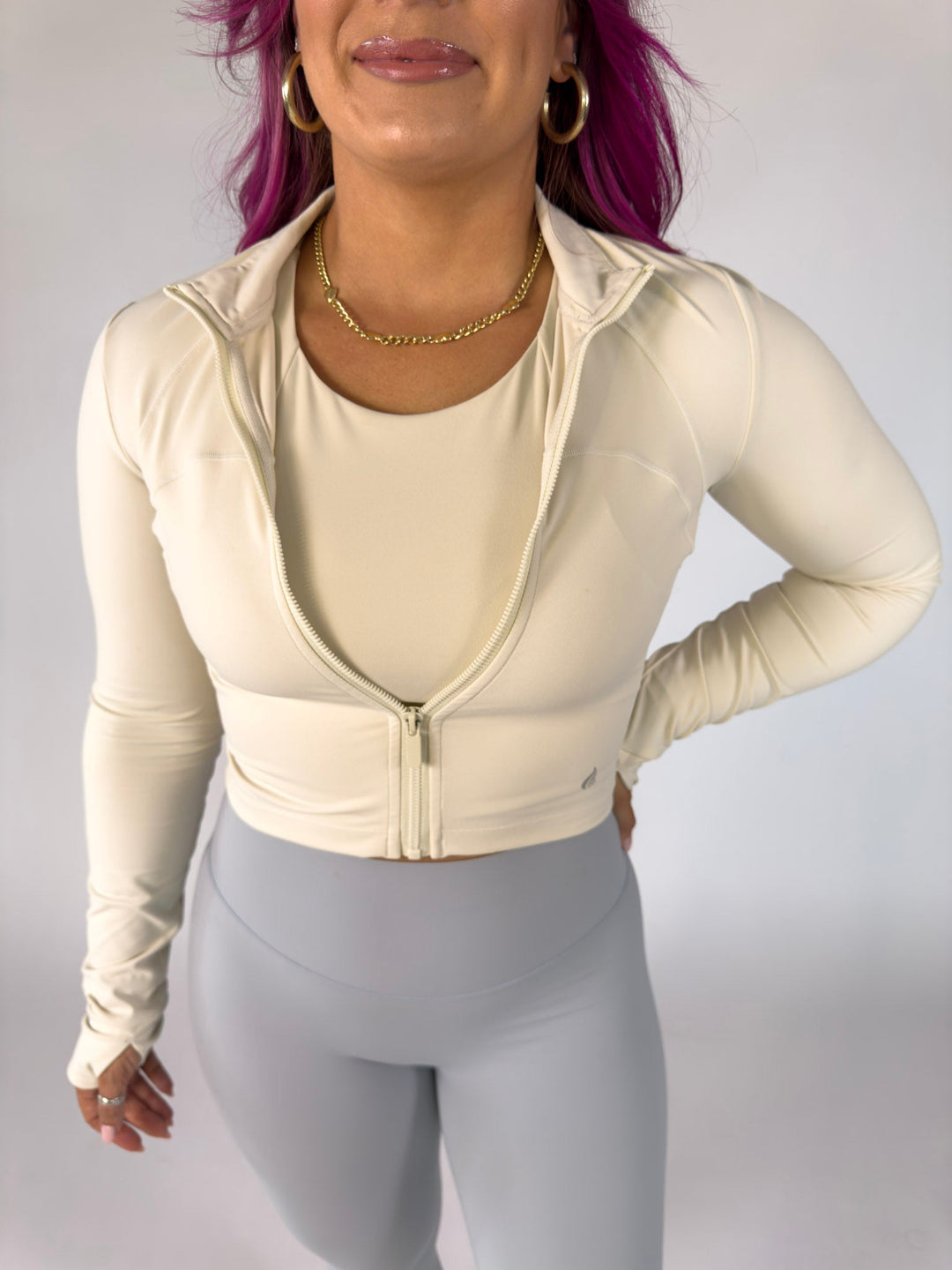 I Am Wise Jacket Light Ivory | Faith Based Activewear Jacket for Women for women | Jacket