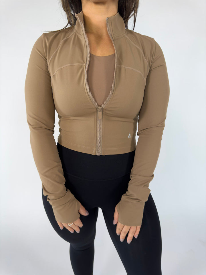 I Am Wise Jacket Cocoa | Faith Based Activewear Jacket for Women for women | Jacket