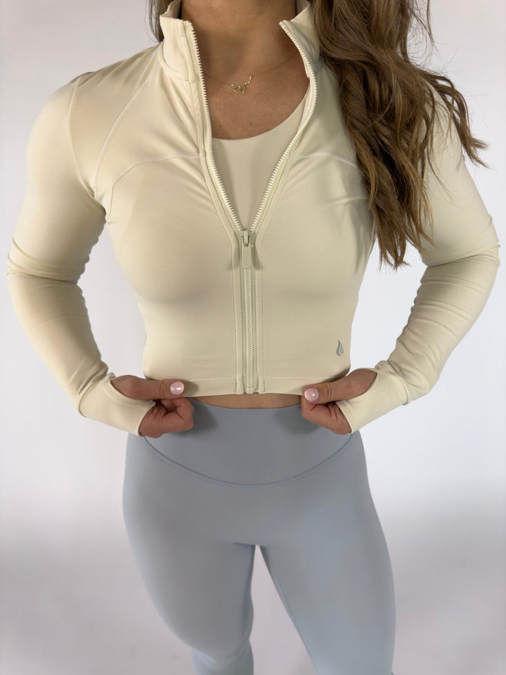 I Am Wise Jacket Light Ivory | Faith Based Activewear Jacket for Women for women | Jacket