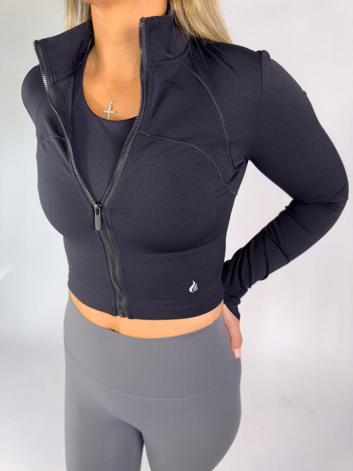 I Am Wise Jacket Black | Faith Based Activewear Jacket for Women for women | Jacket