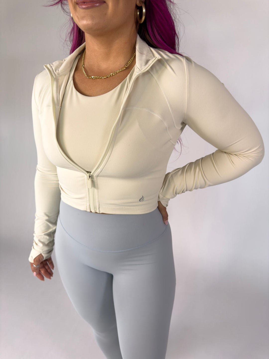 I Am Wise Jacket Light Ivory | Faith Based Activewear Jacket for Women for women | Jacket