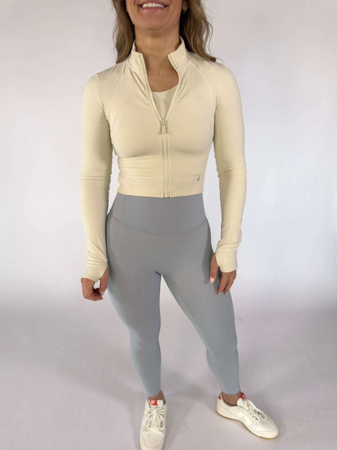 I Am Wise Jacket Light Ivory | Faith Based Activewear Jacket for Women for women | Jacket