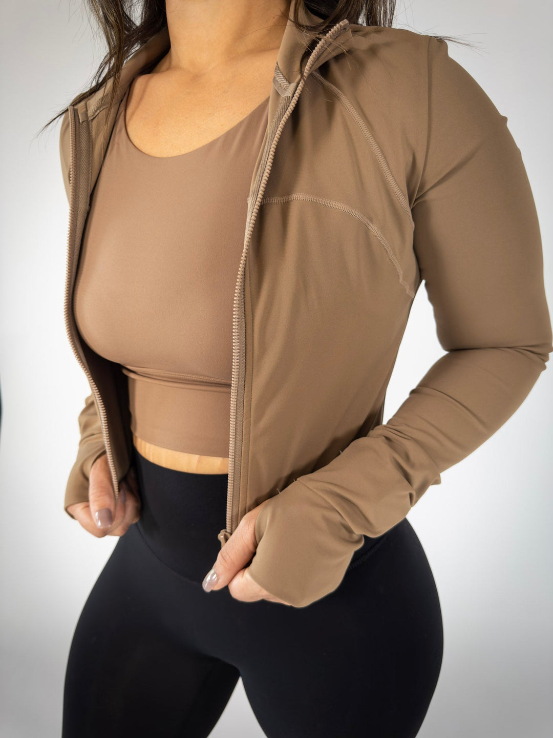 I Am Wise Jacket Cocoa | Faith Based Activewear Jacket for Women for women | Jacket